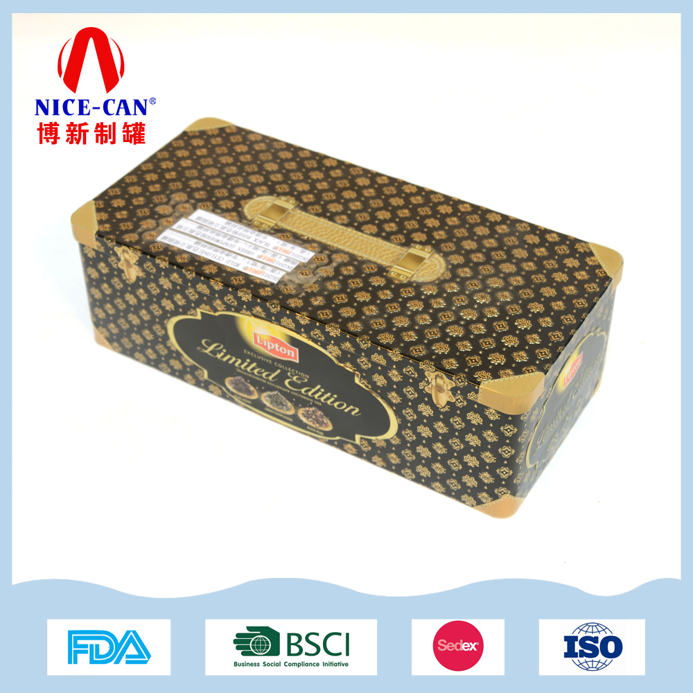 长方形茶叶铁盒|定制茶叶铁盒|广州厂家茶叶铁盒生产图片