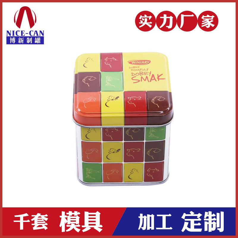 方形食品马口铁罐-小饼干盒铁盒定制